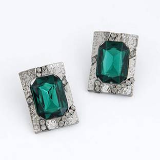 Flipkart Silverrage Sterling Silver Pankhi Earring With Sunskriti 107 Emerald Metal Stud Earring