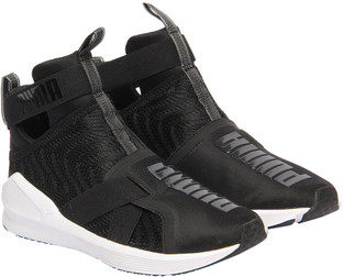 puma fierce strap black and white