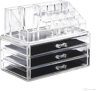 Shopizone Clear Cosmetic Organizer Drawer Makeup Jewellery Multi