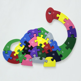 wooden dinosaur alphabet puzzle