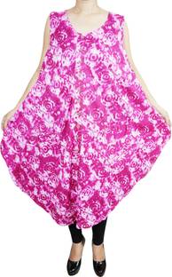Indiatrendzs Women A-line Pink Dress