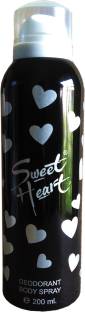 SWEET HEART Black Deodorant Spray  -  For Men & Women