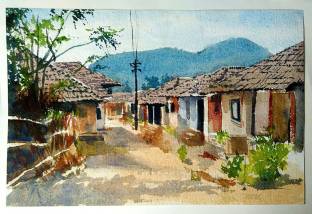 Digital Painting Indian village The India Satire poste wallpaper on LARGE  PRINT 36X24 INCHES Photographic Paper - Art & Paintings posters in India -  Buy art, film, design, movie, music, nature and