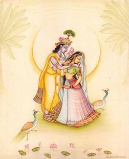 Radha krishna cute pictures HD Wallpaper on Art Paper Fine Art Print - Art  & Paintings posters in India - Buy art, film, design, movie, music, nature  and educational paintings/wallpapers at Flipkart.com