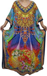 Indiatrendzs Printed Poly Georgette Women Kaftan