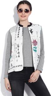 W Sleeveless Printed Women's Gilet Jacket