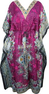 Indiatrendzs Printed Light Viscose Women's Kaftan