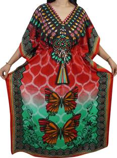 Indiatrendzs Printed Light Viscose Women's Kaftan