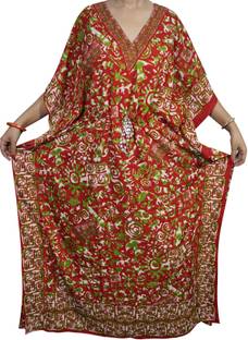 Indiatrendzs Printed Light Viscose Women's Kaftan