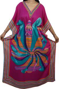 Indiatrendzs Printed Light Viscose Women's Kaftan