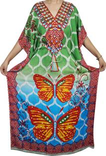 Indiatrendzs Printed Light Viscose Women's Kaftan