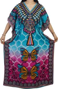 Indiatrendzs Printed Light Viscose Women's Kaftan