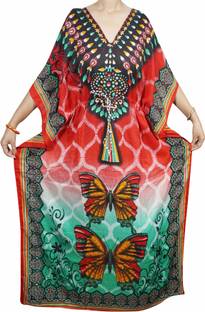 Indiatrendzs Printed Light Viscose Women's Kaftan