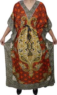 Indiatrendzs Printed Light Viscose Women Kaftan