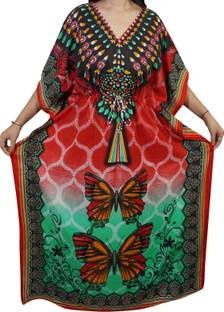 Indiatrendzs Printed Viscose Women's Kaftan