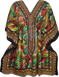 Indiatrendzs Printed Viscose Women's Kaftan