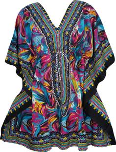Indiatrendzs Printed Viscose Women's Kaftan