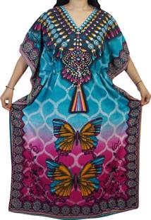 Indiatrendzs Printed Viscose Women's Kaftan