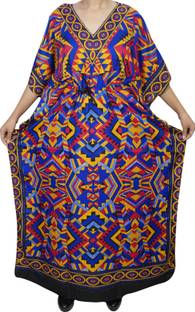 Indiatrendzs Printed Light Viscose Women's Kaftan