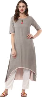 Krapal Festive & Party Solid Women Kurti