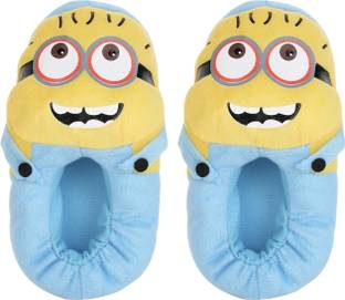Cason Minion Plush Soft Bedroom Slippers Loafers Shoes Indoor House For Girls Women Fits Indian Size 5 8 Flip Flops