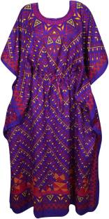 Indiatrendzs Printed Light Viscose Women's Kaftan