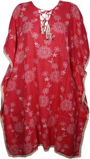 Indiatrendzs Embroidered Rayon Women's Kaftan