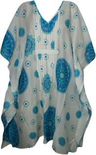 Indiatrendzs Printed Cotton Women's Kaftan