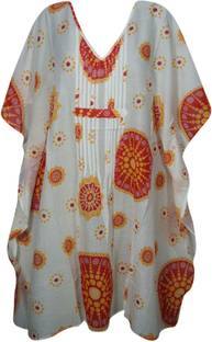 Indiatrendzs Printed Cotton Women's Kaftan