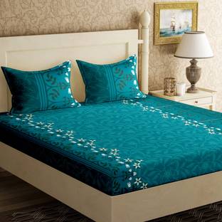 Bella Casa 104 TC Cotton Double Floral Bedsheet