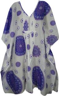 Indiatrendzs Printed Cotton Women's Kaftan