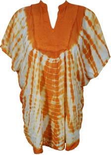 Indiatrendzs Self Design Rayon Women's Kaftan