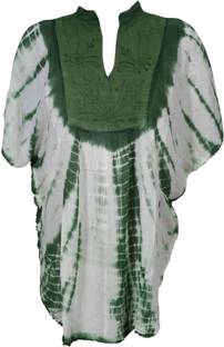Indiatrendzs Self Design Rayon Women's Kaftan