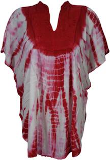 Indiatrendzs Solid Rayon Women Kaftan
