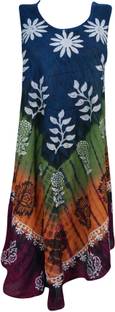 Indiatrendzs Women's A-line Multicolor Dress