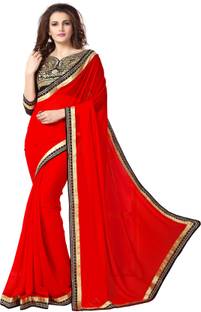 onlinefayda Embroidered Daily Wear Chiffon Saree