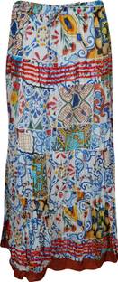 Indiatrendzs Printed Women A-line Multicolor Skirt