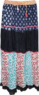 Indiatrendzs Printed Women A-line Multicolor Skirt