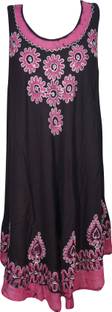 Indiatrendzs Women A-line Purple Dress