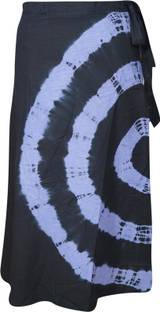 Indiatrendzs Printed Women Wrap Around Black Skirt