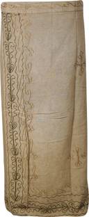 Indiatrendzs Printed Women Wrap Around Beige Skirt