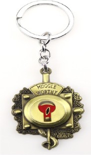 Fantastic Beasts and Where to Find Muggle Worthy Silver Keyring Keychain gift  \ 
