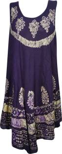 Indiatrendzs Women's A-line Purple Dress