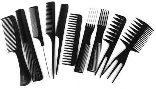 Liqon 10pcs Professional Different Hair Comb Set Good For Barber Salon Hair Styling Hairdressing