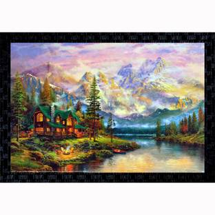 Janki Beautiful House Trees Sky Water River Nature Scene Wall Painting Canvas 14 Inch X 20 Reviews Latest Review Of Janki Beautiful House Trees Sky Water River Nature Scene Wall Painting Canvas