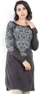 W W Women Embroidered Straight Kurta