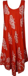 Indiatrendzs Women A-line Red Dress