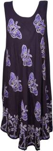 Indiatrendzs Women A-line Black Dress