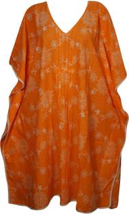 Indiatrendzs Printed Cotton Women's Kaftan