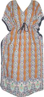 Indiatrendzs Printed Cotton Women's Kaftan